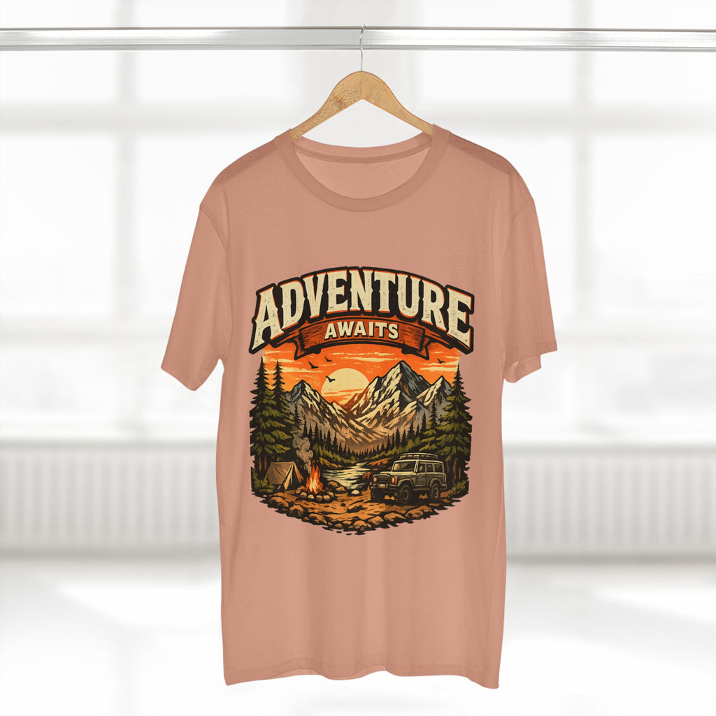Adventure Awaits T-Shirt – Vintage Mountain Camping Tee