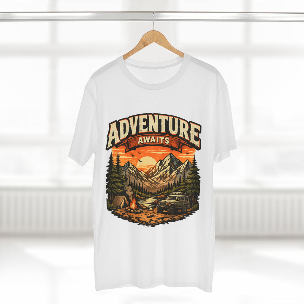 Adventure Awaits T-Shirt – Vintage Mountain Camping Tee