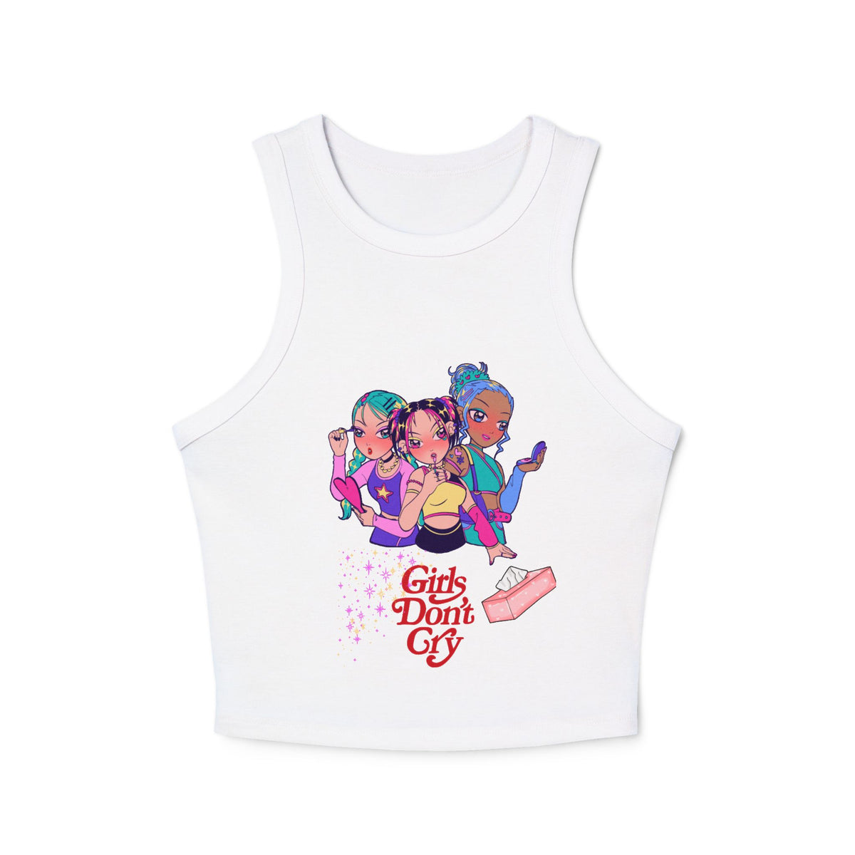 Girls Don't Cry | Retro Anime Racer Tank Top