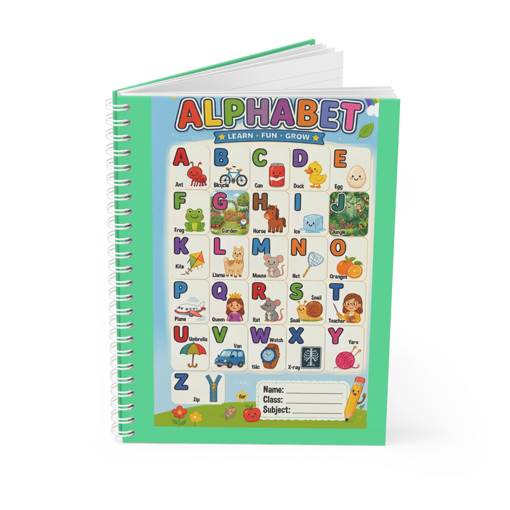 Alphabet Kids Spiral Notebook — ABC Learning Notebook for Early Readers