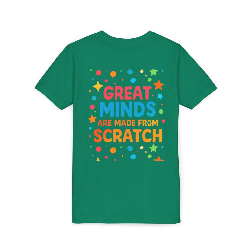 Kids Learning T-Shirt — "Great Minds Are Made From Scratch" Youth Tee