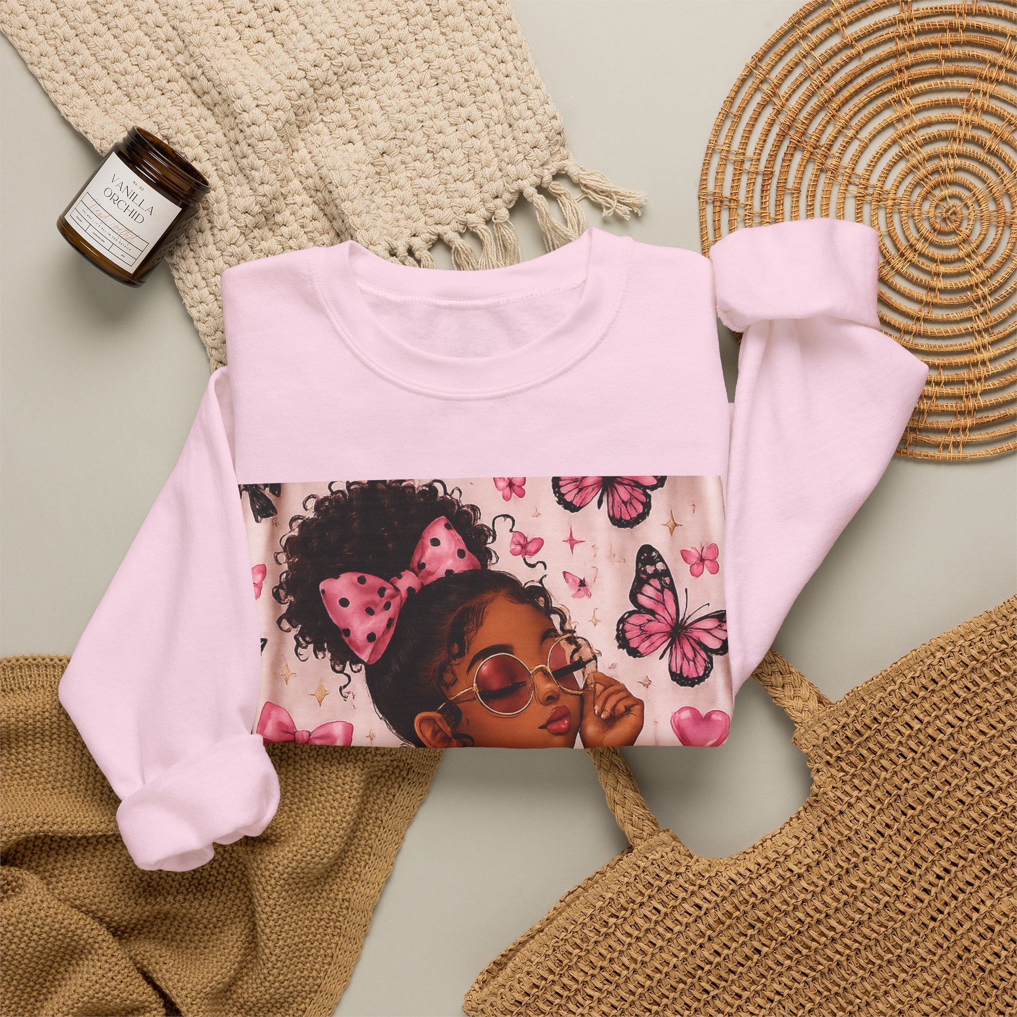 'Be That Girl' Butterfly Afro Girl Sweatshirt