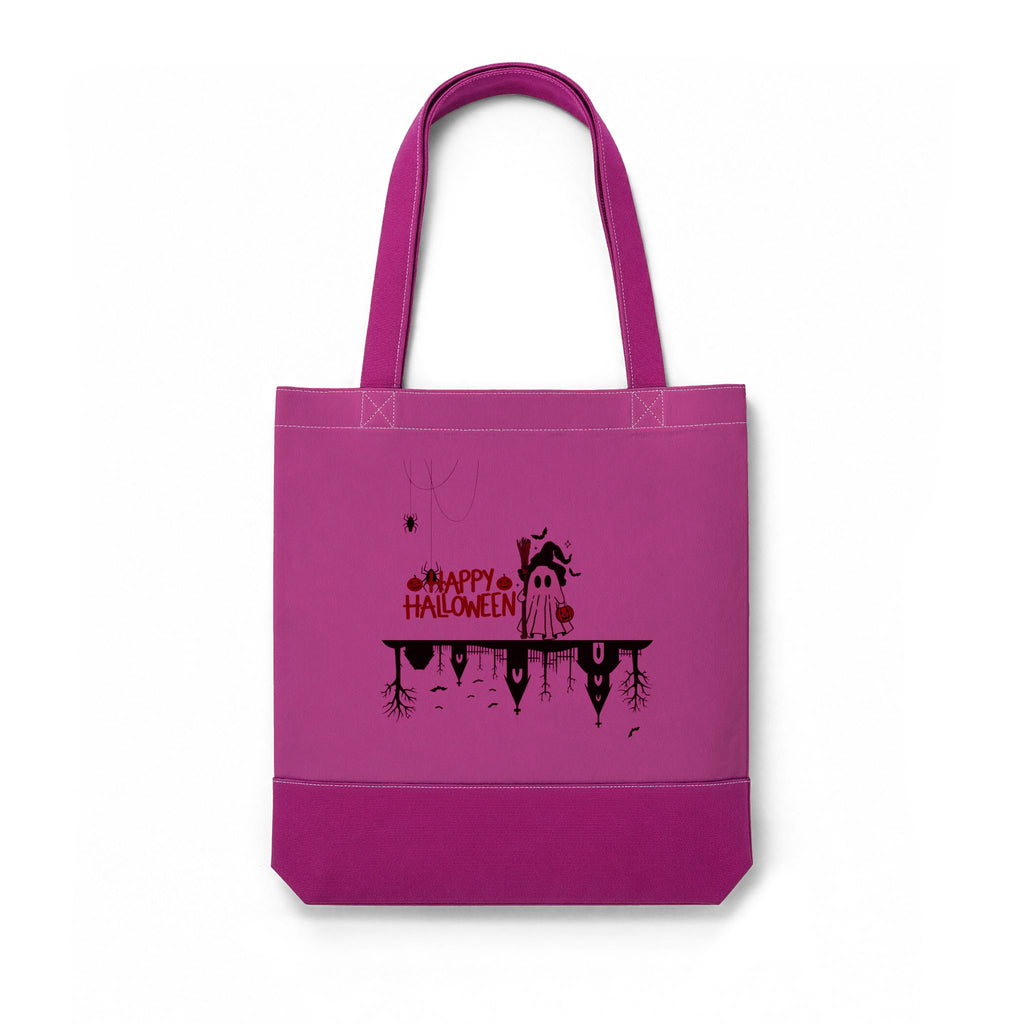 Halloween Thermochromic Tote Bag — Color-Change "Happy Halloween" Design