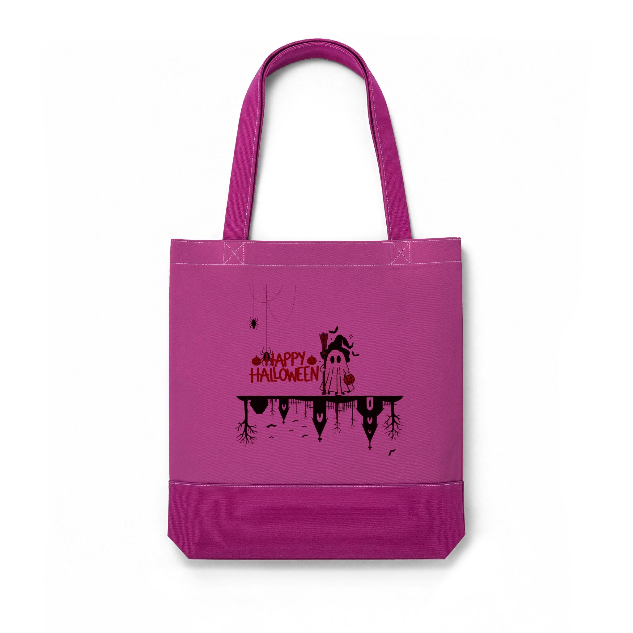 Halloween Thermochromic Tote Bag — Color-Change "Happy Halloween" Design