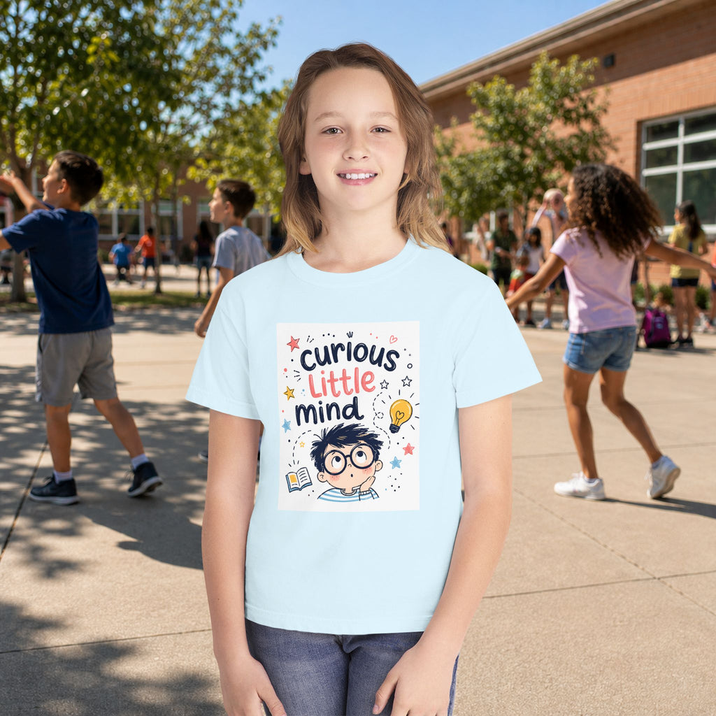 Curious Kid's Imagination Tee - Garment-Dyed Cotton Top