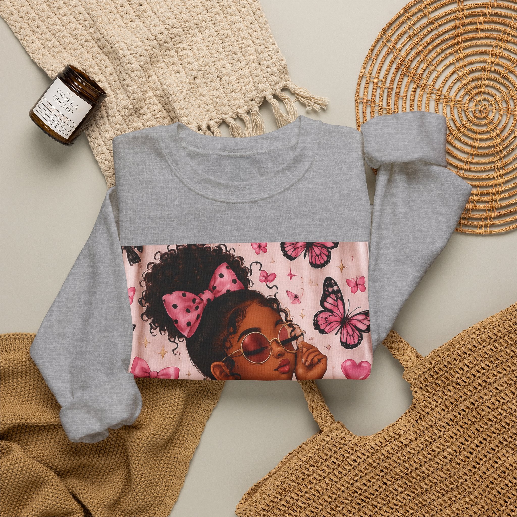 'Be That Girl' Butterfly Afro Girl Sweatshirt
