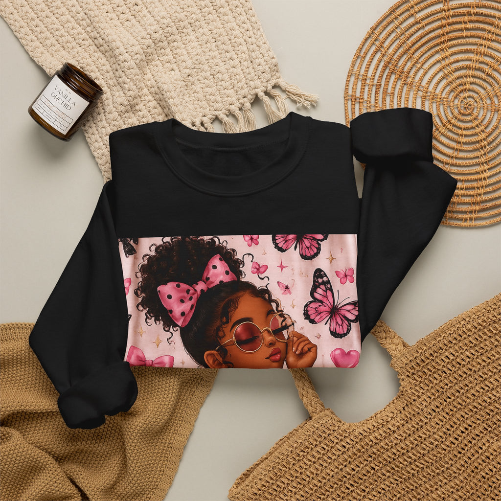 'Be That Girl' Butterfly Afro Girl Sweatshirt