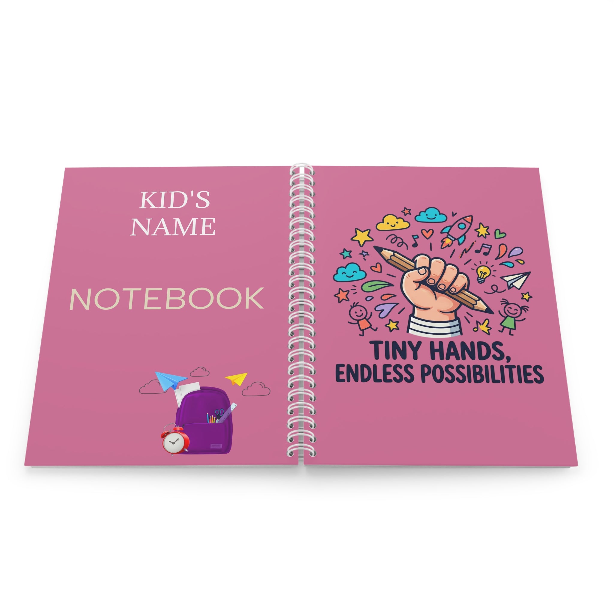 Kids' Creative Doodle Notebook - Vibrant Spiral for Young Artists