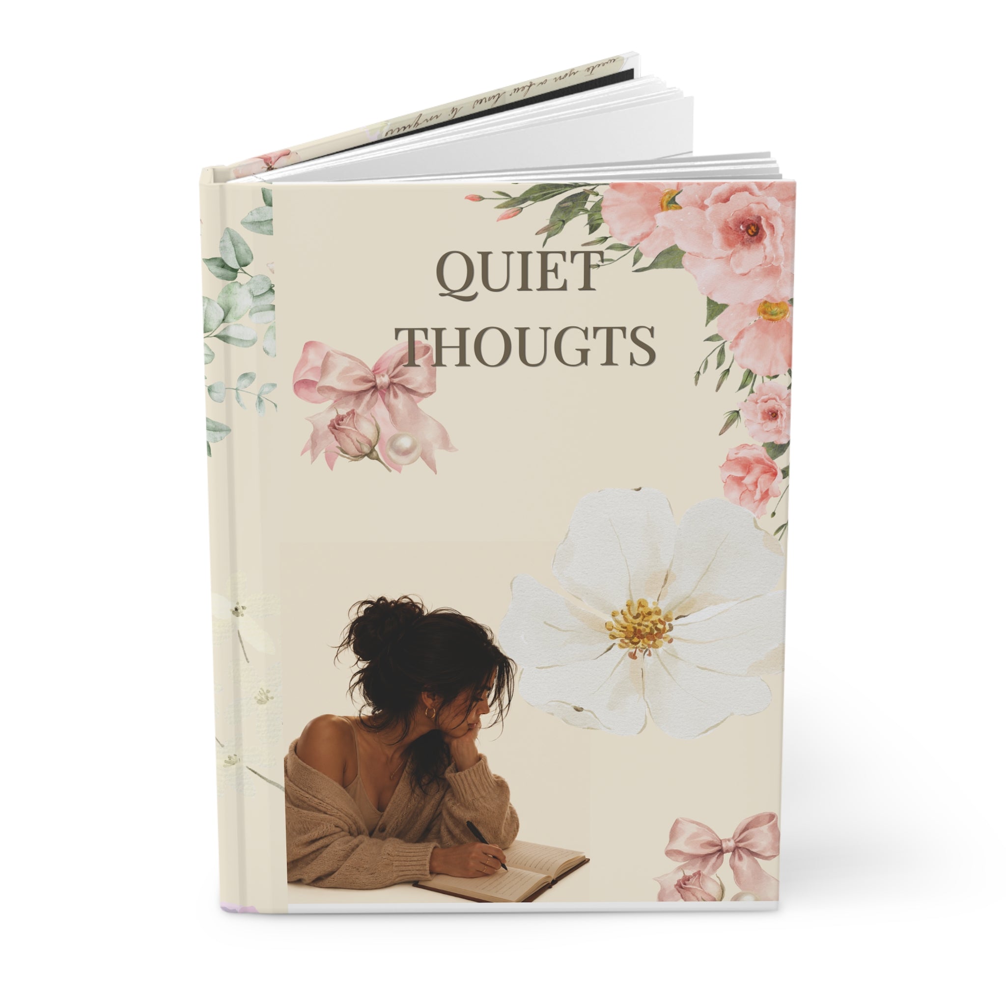 Blush Rose Perforated Hardcover Journal - Lay-Flat Design, 150 Pages