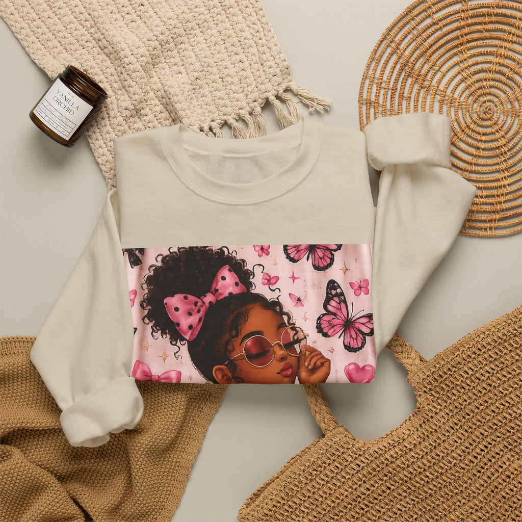 'Be That Girl' Butterfly Afro Girl Sweatshirt