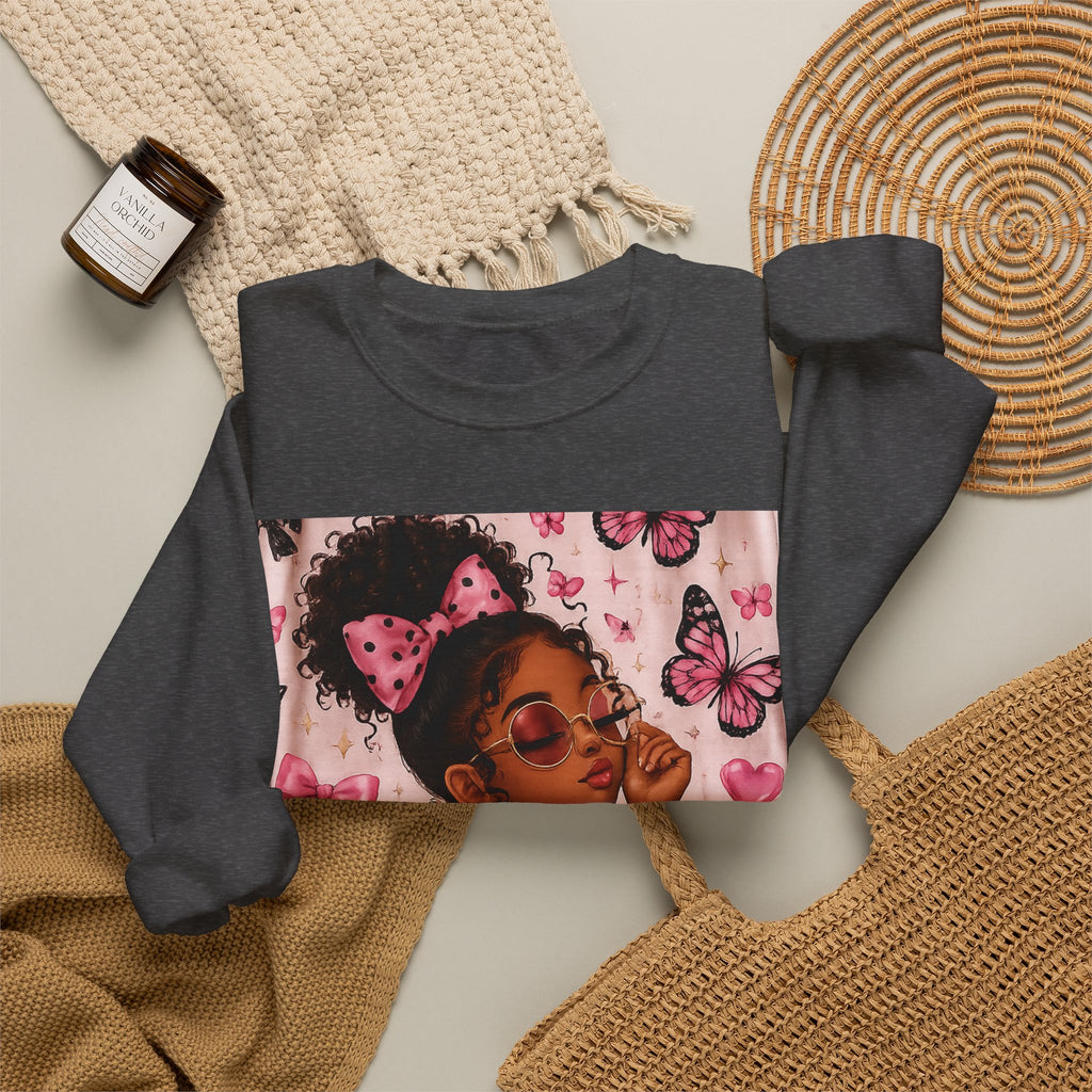 'Be That Girl' Butterfly Afro Girl Sweatshirt