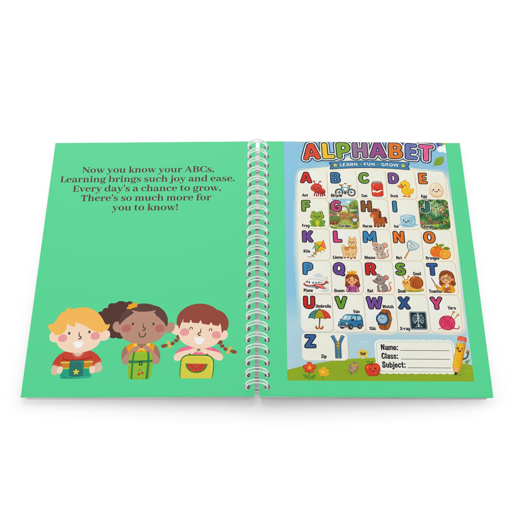 Alphabet Kids Spiral Notebook — ABC Learning Notebook for Early Readers