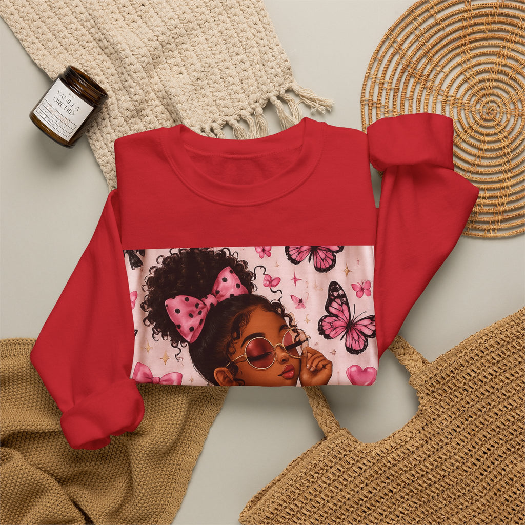 'Be That Girl' Butterfly Afro Girl Sweatshirt