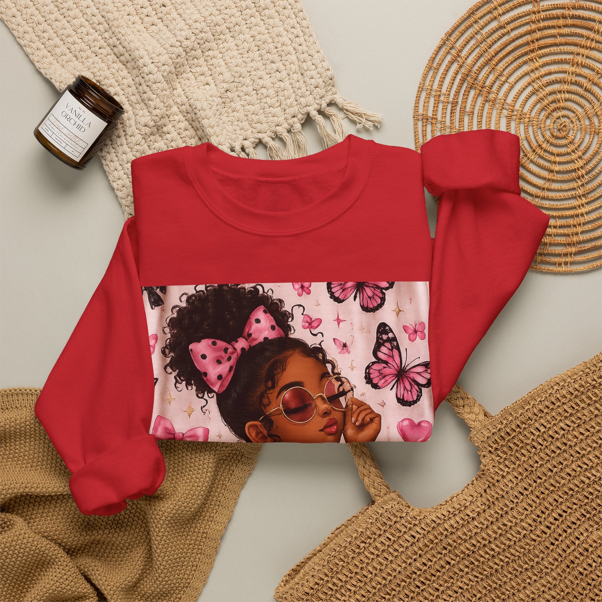 'Be That Girl' Butterfly Afro Girl Sweatshirt