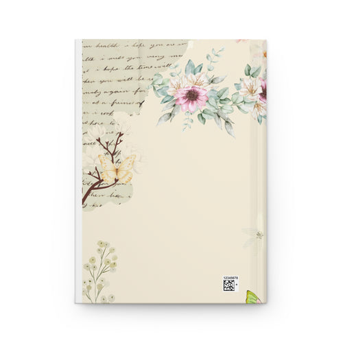 Blush Rose Perforated Hardcover Journal - Lay-Flat Design, 150 Pages