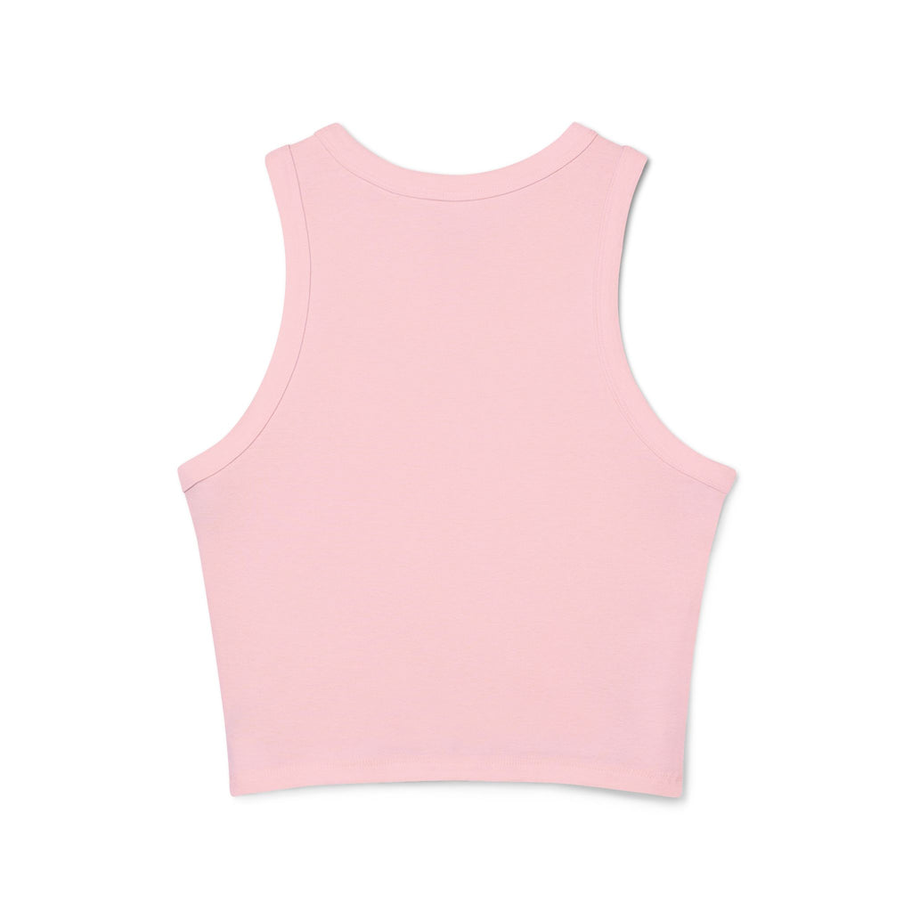 Star Leopard Tank Top — Pink Leopard Print Star Graphic Women's Racer Tank