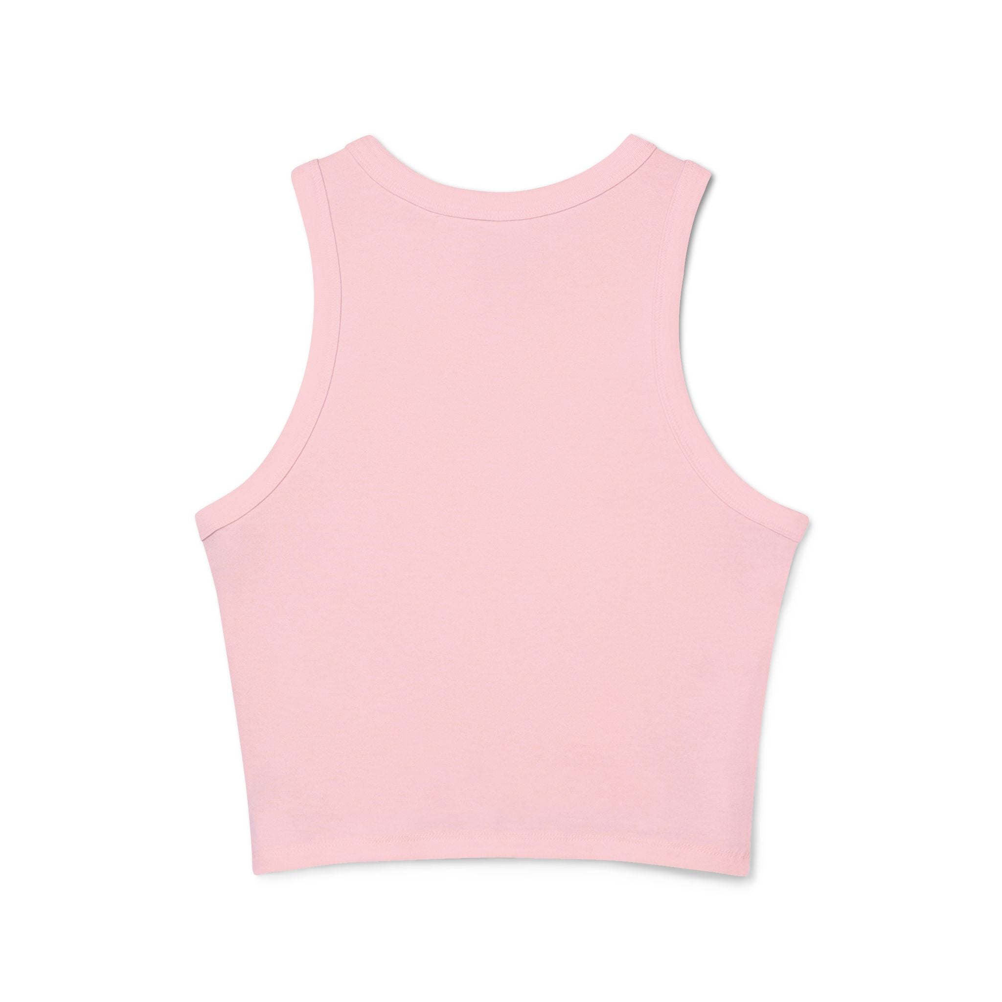 Star Leopard Tank Top — Pink Leopard Print Star Graphic Women's Racer Tank
