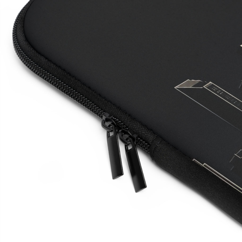 City Skyline Laptop Sleeve — Minimal Black Urban Skyline Case