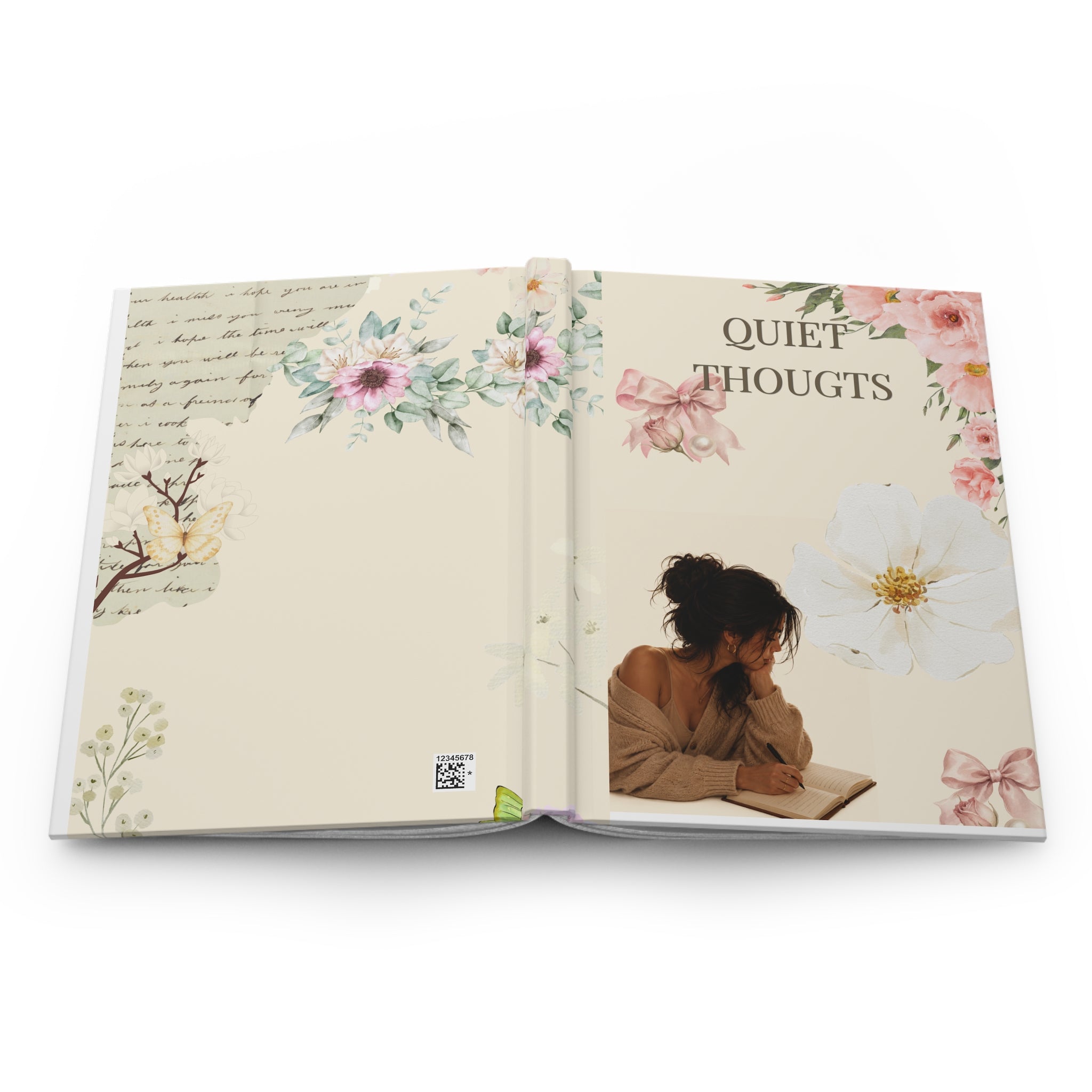 Blush Rose Perforated Hardcover Journal - Lay-Flat Design, 150 Pages
