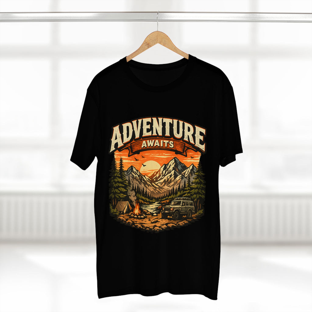 Adventure Awaits T-Shirt – Vintage Mountain Camping Tee