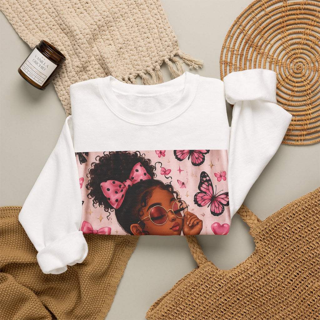 'Be That Girl' Butterfly Afro Girl Sweatshirt