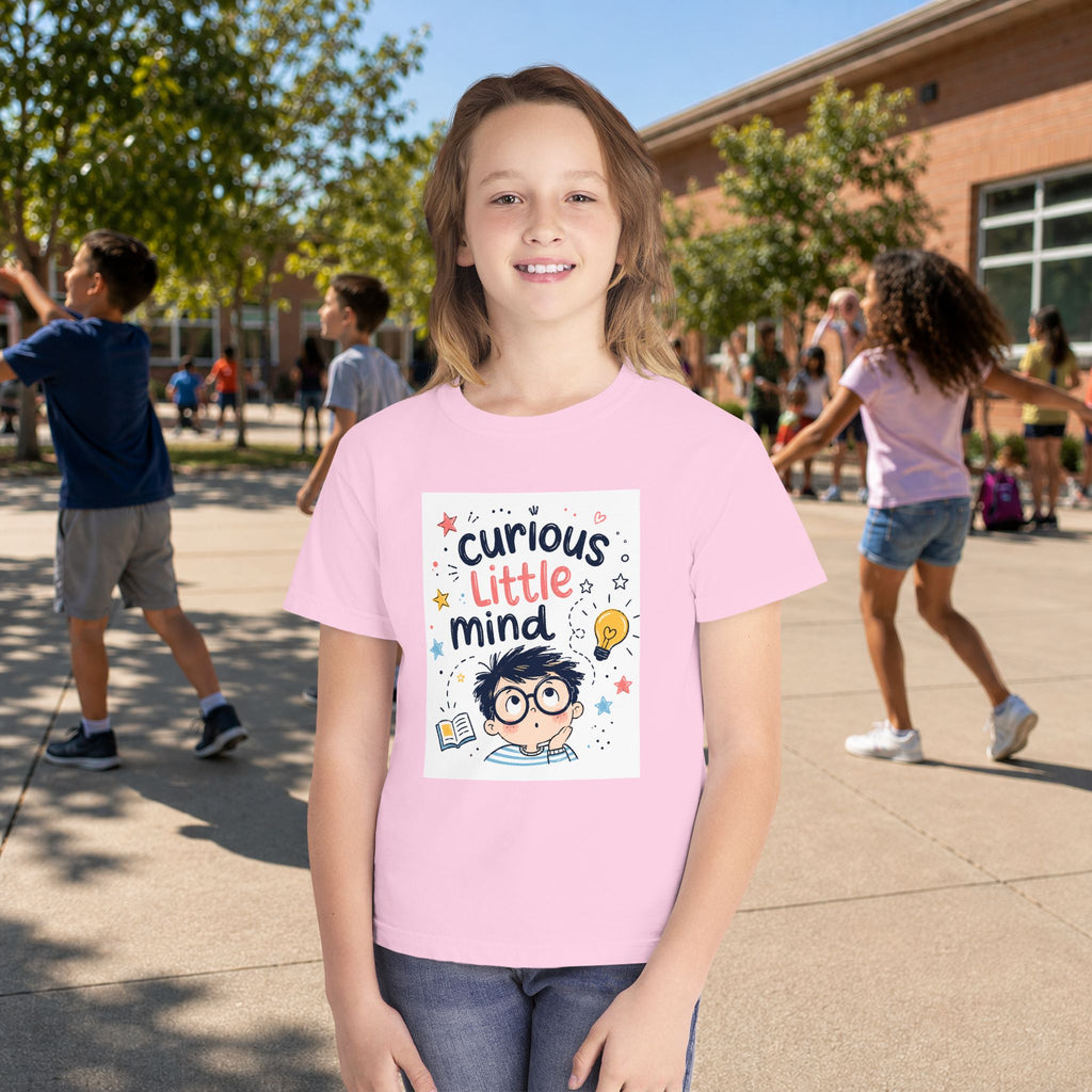 Curious Kid's Imagination Tee - Garment-Dyed Cotton Top