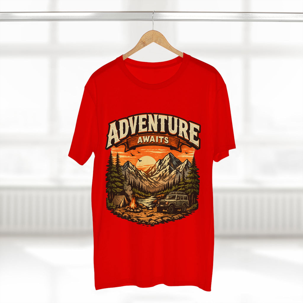 Adventure Awaits T-Shirt – Vintage Mountain Camping Tee