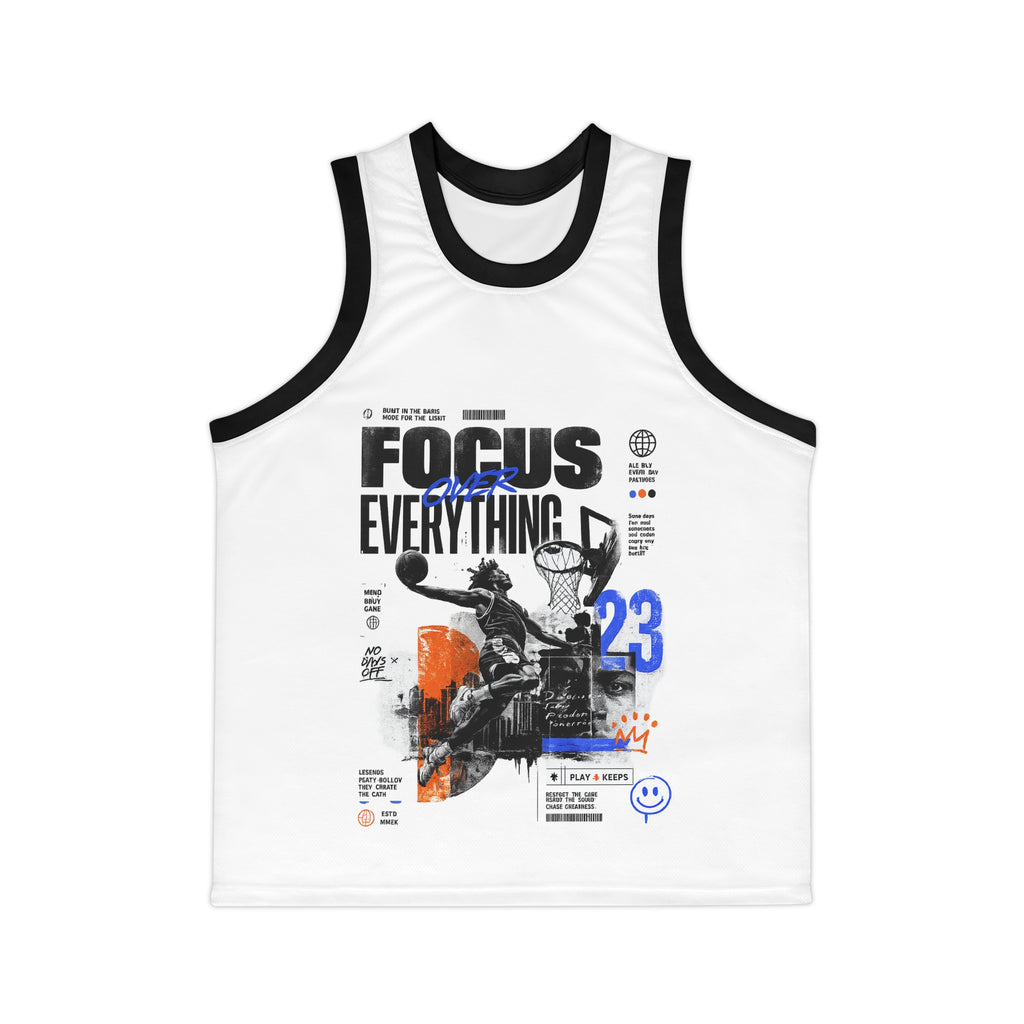 Basketball Jersey — 'Focus Everything' Graphic Tank with Number 23