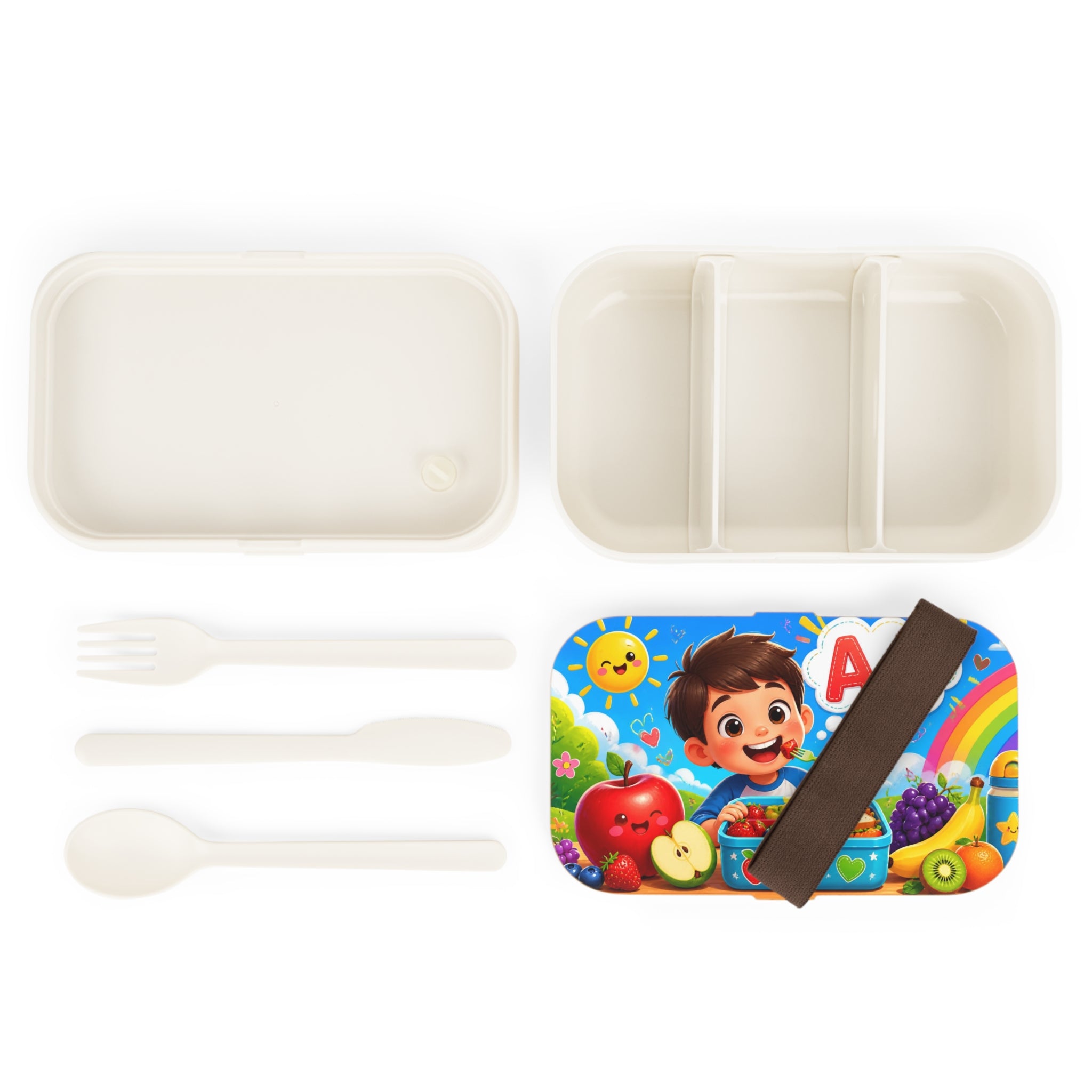 Bento Box — Kids’ A++ Lunchbox with Cute Cartoon Snack Scene