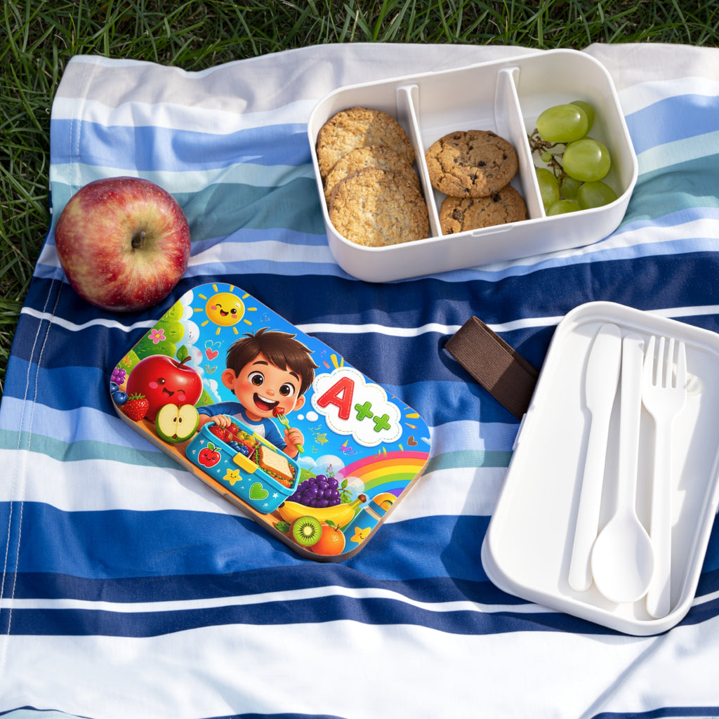Bento Box — Kids’ A++ Lunchbox with Cute Cartoon Snack Scene