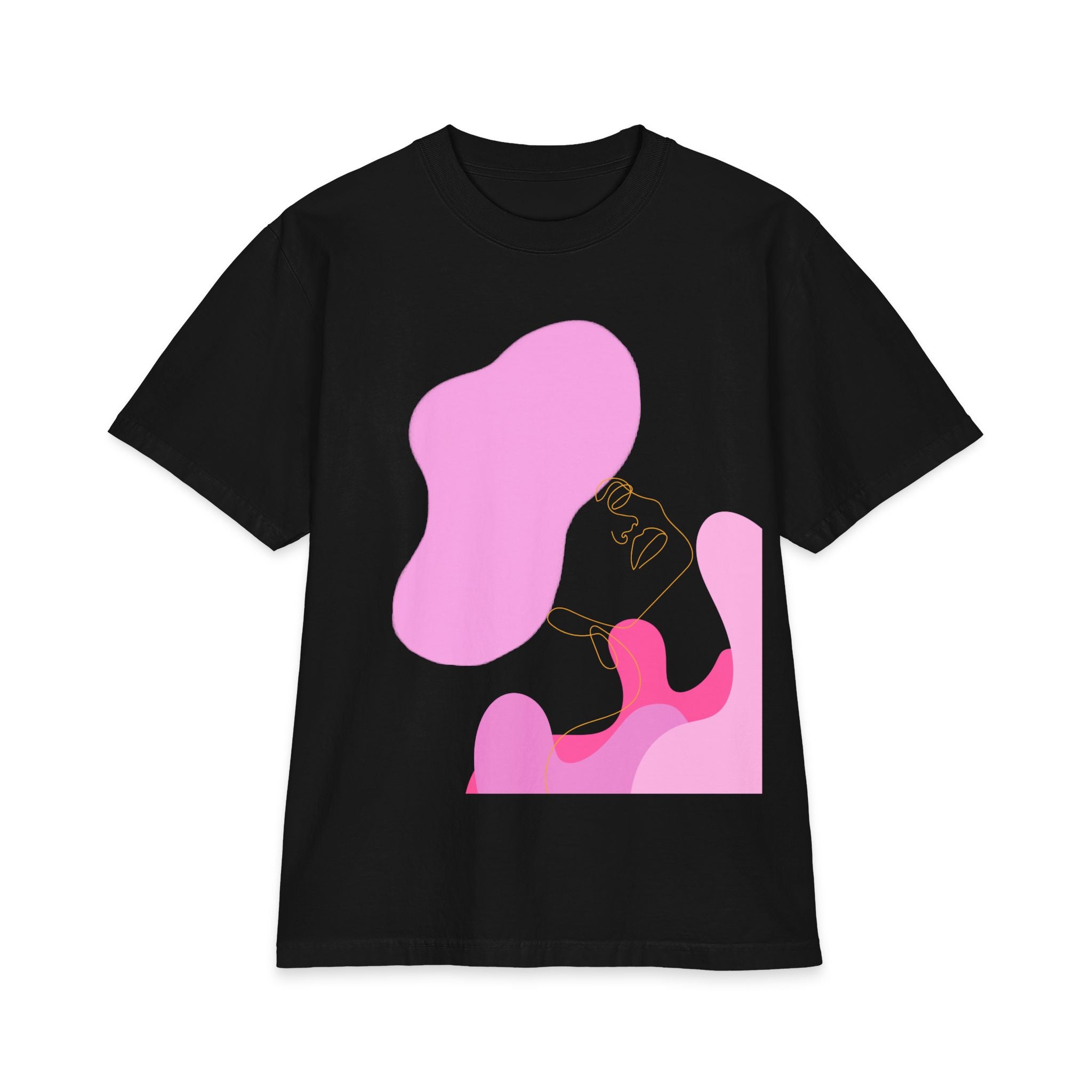 Abstract Pink Shapes T-Shirt — Minimalist Modern Graphic Tee