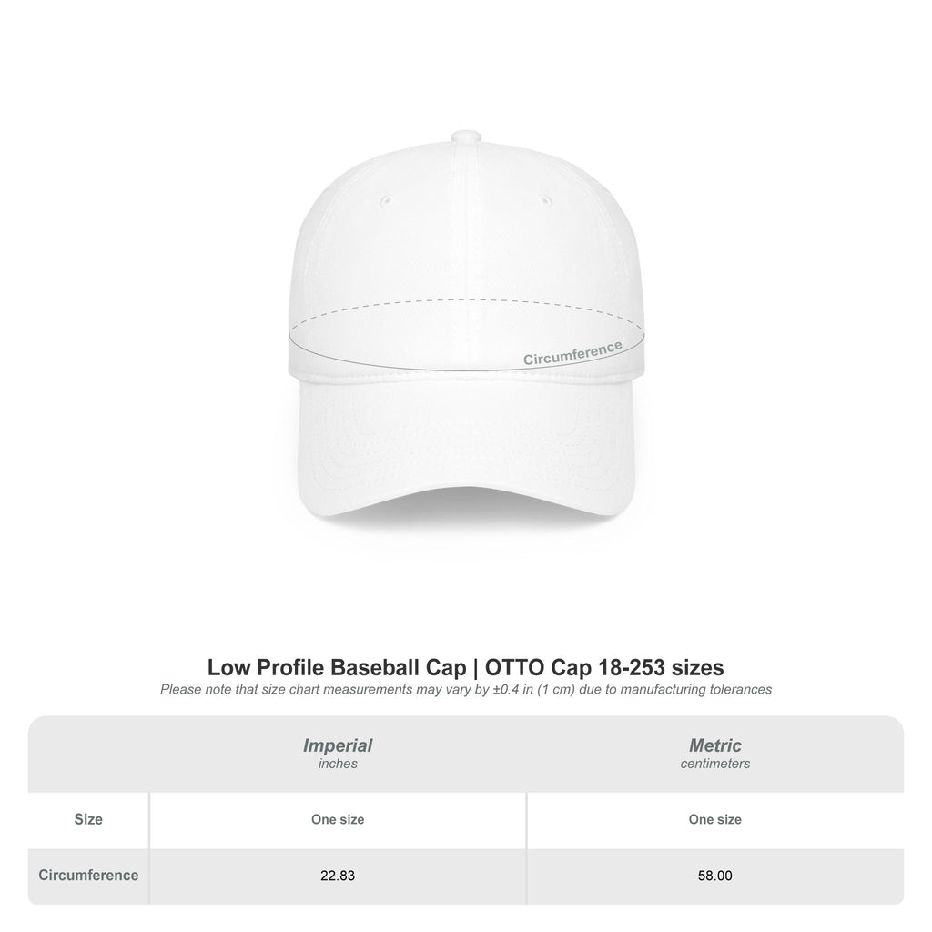 Red Floral Embroidered Baseball Cap — Wildflower Garden Low Profile Hat