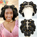 Synthetic Handmade Bantu Braided Wigs Full Lace Knotless Braided Lace Wig Short Braiding Hair Wig with Baby Hair for Black Women