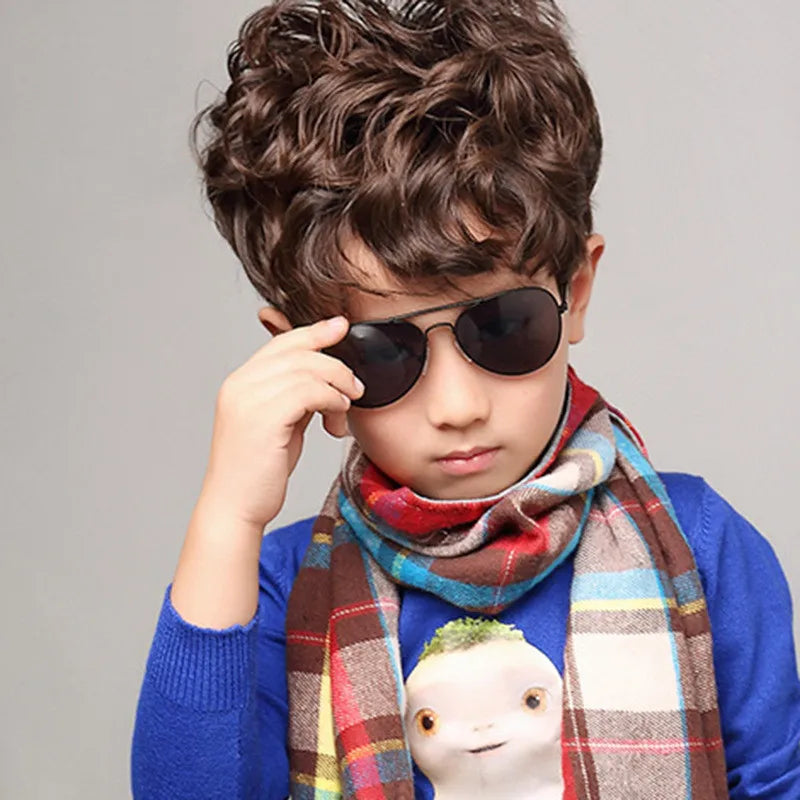 New vintage Sunglasses new fashion baby kids boy girl Pilot sunglasses metal frame goggles glasses for kids children