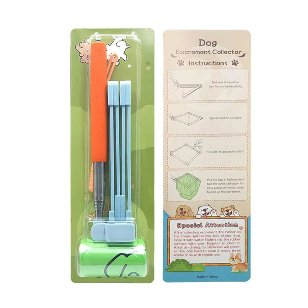 Long Handle Stainless Steel Pet Poop Scoop – Eco-Friendly Dog & Cat Waste Picker