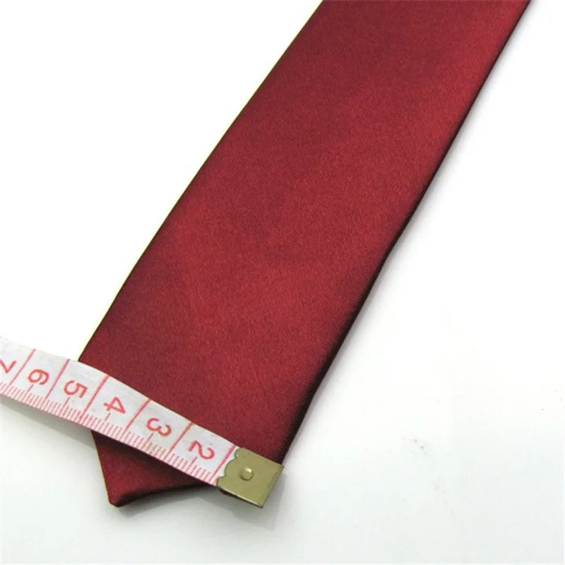 Fashion 5CM Skinny Slim Narrow Ties for man Solid Color Black Red Blue Patterns Necktie For mens Neck Tie Neckwear