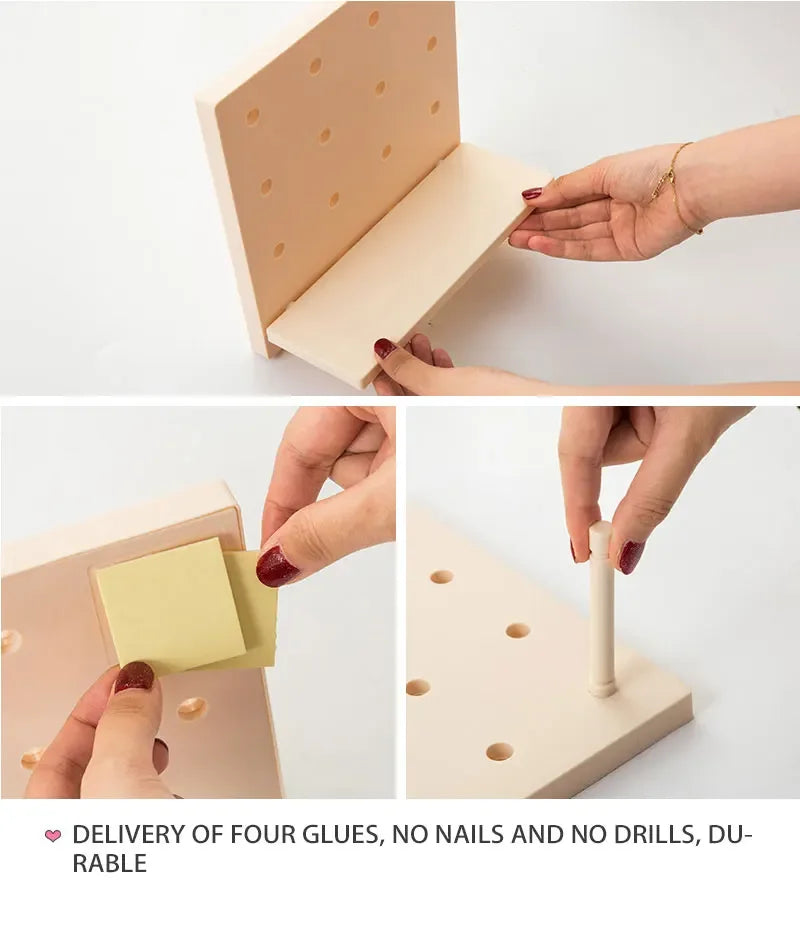 Pegboard Wall Storage Rack – Kitchen & Bedroom Organizer