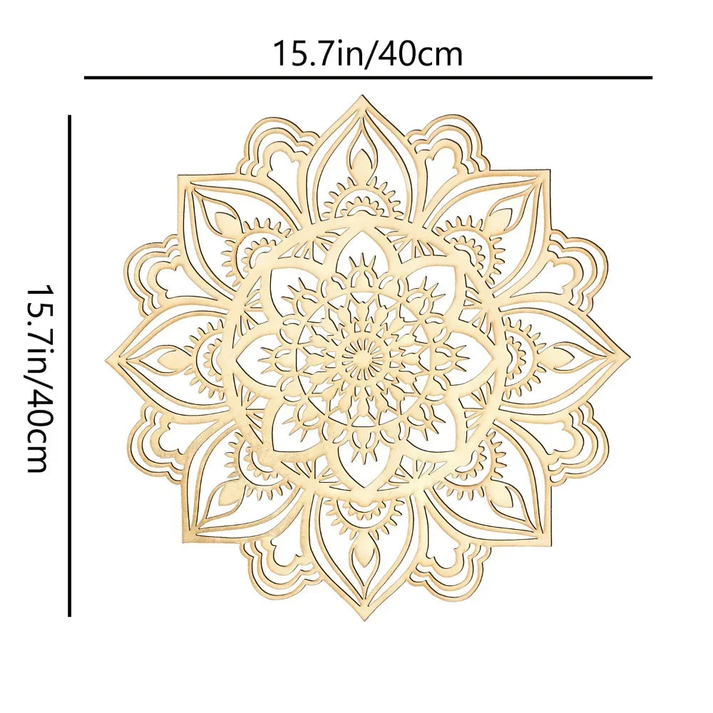 Moroccan Mandala Metal Wall Art – Boho Living Room Decor
