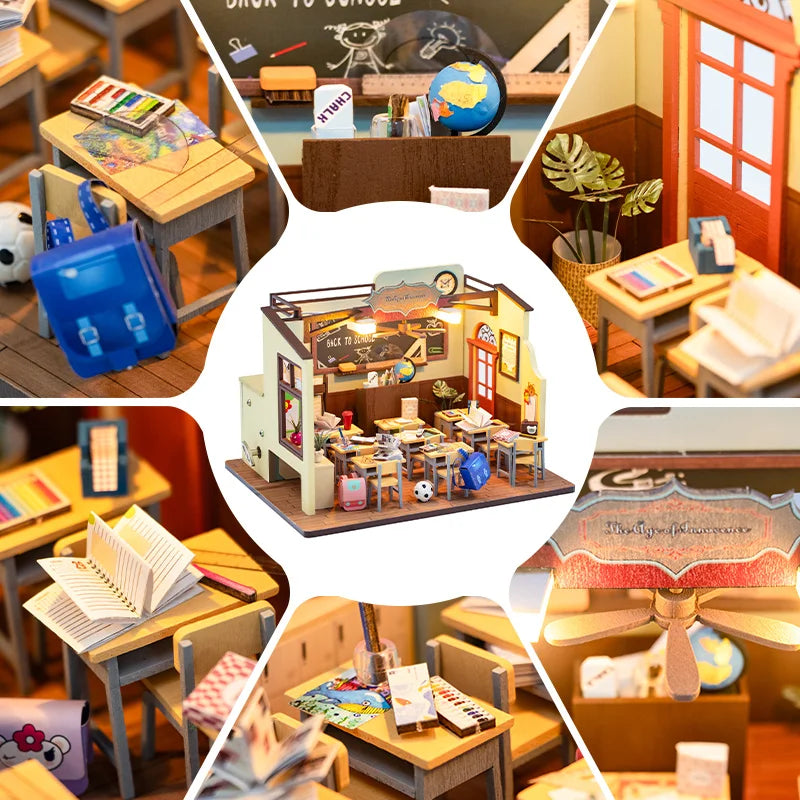 Miniature 3D Wooden Puzzle Dollhouse – 18 Designs