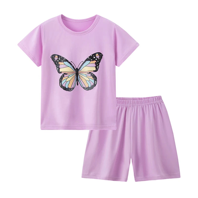Kids' Character Print Short-Sleeve & Shorts Set – 14 Designs