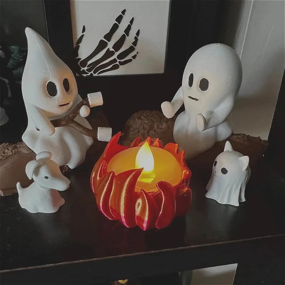 Halloween Ghost Campfire Outdoor Decor Set