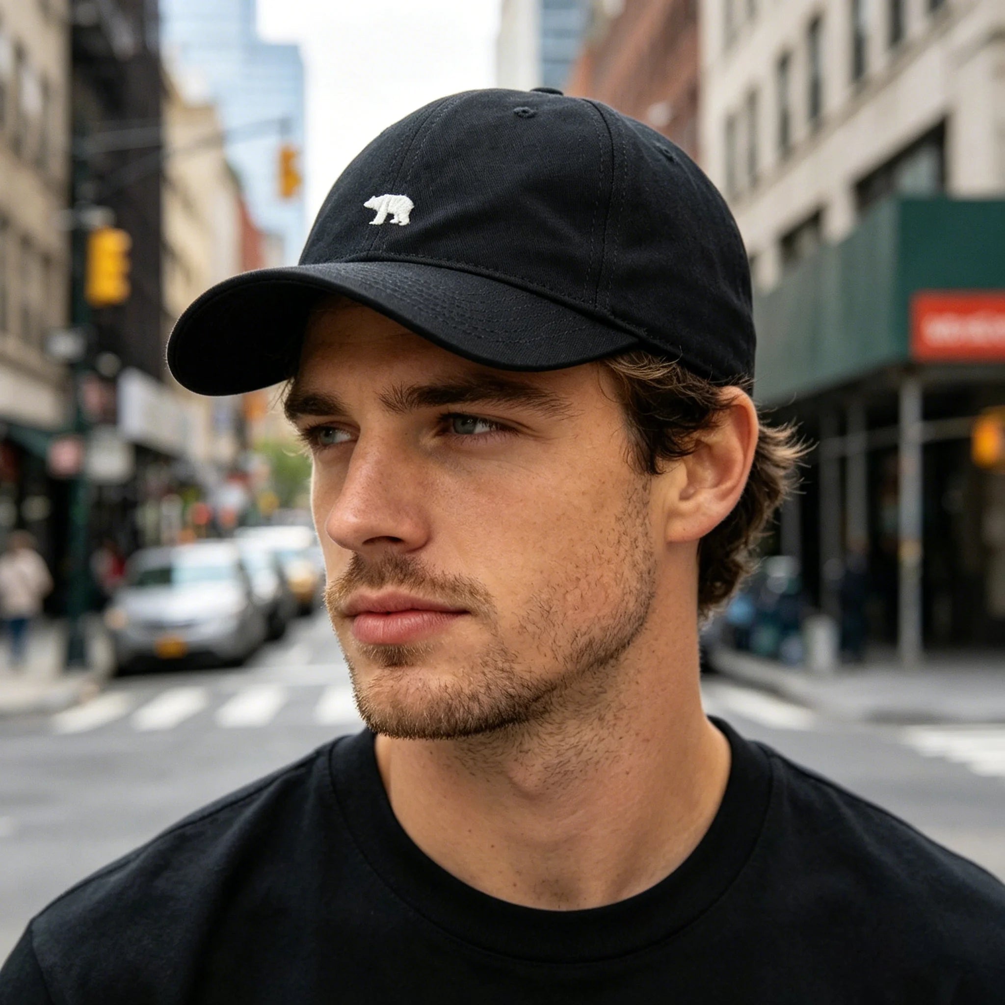 Arctic Bear Fashionally Versatile Slim Face Large Headband Soft Top New American Baseball Cap  Outdoor Sports Sun Hat
