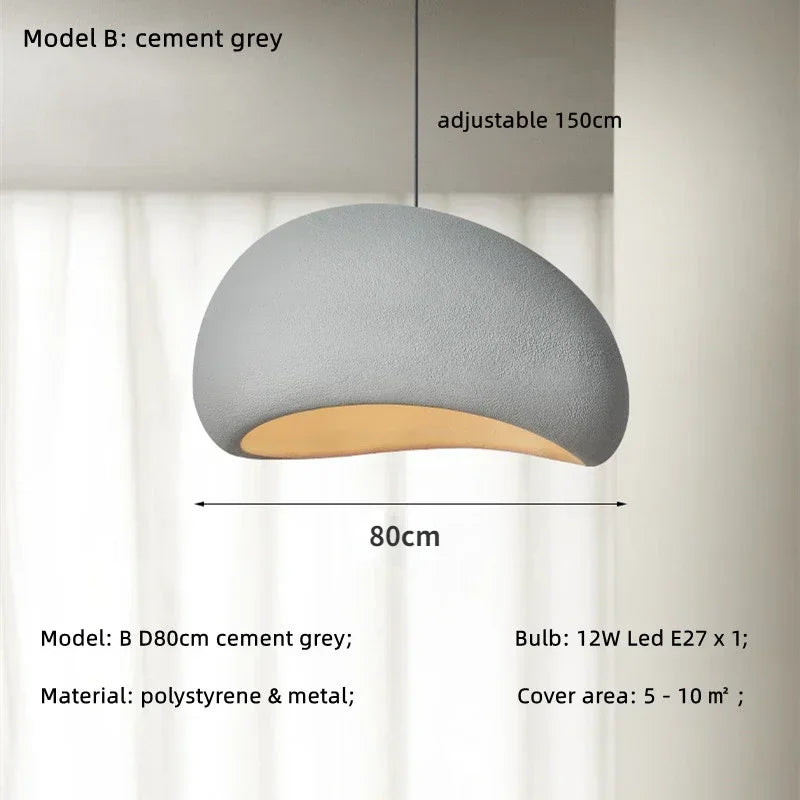 Wabi-Sabi LED Pendant Light – Modern Resin Chandelier for Living & Dining Rooms