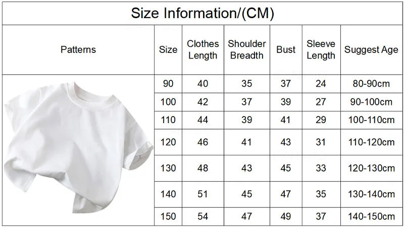 Kids' Solid Cotton Short-Sleeve Tee – 7 Colors, Ages 1–10