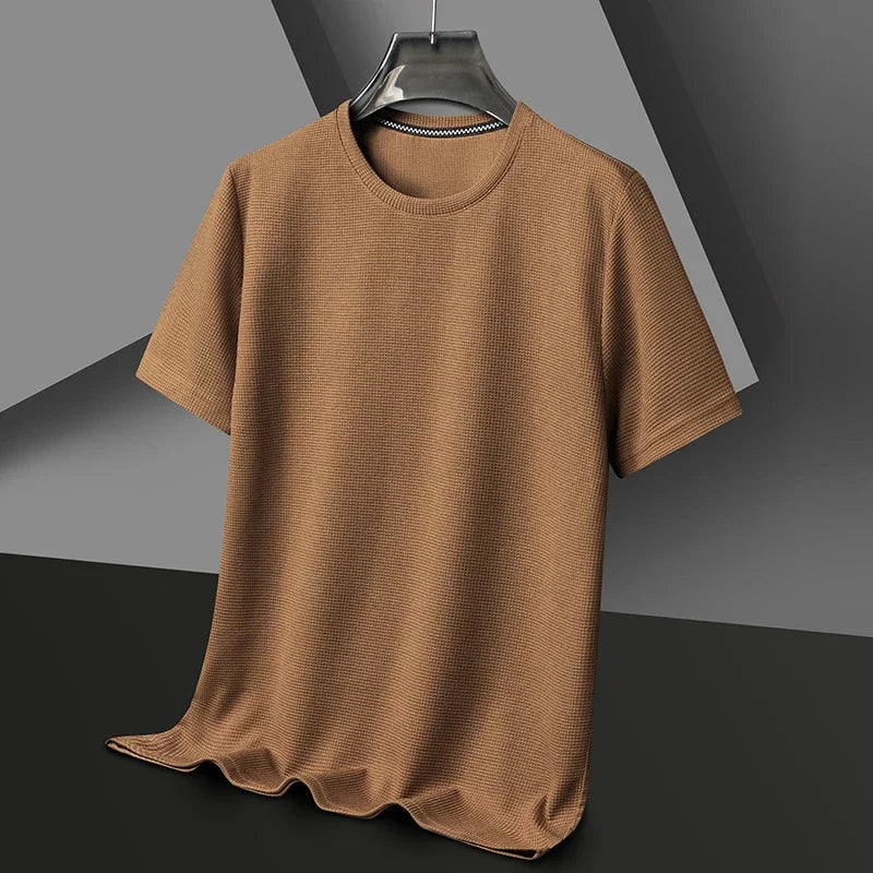 Men's Waffle Knit Short-Sleeve Tee – 7 Colors, S–4XL