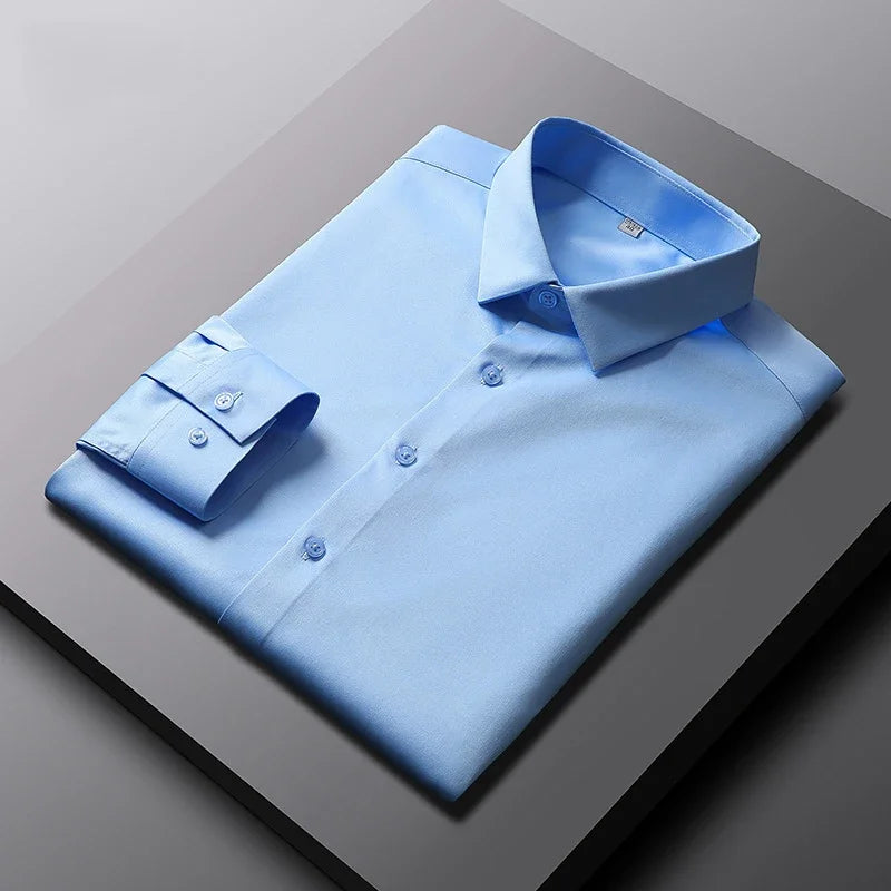 Men's Non-Iron Wrinkle-Resistant Long Sleeve Business Shirt