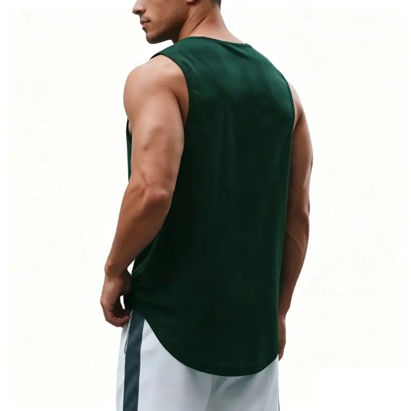 Summer Men's Gym Tank Top Fitness Training Clothing Quick-drying Loose Bodybuilding Sleeveless Shirt Men Fashion Basketball Vest