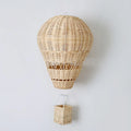 Handwoven Rattan Hot Air Balloon Wall Hanging Decor