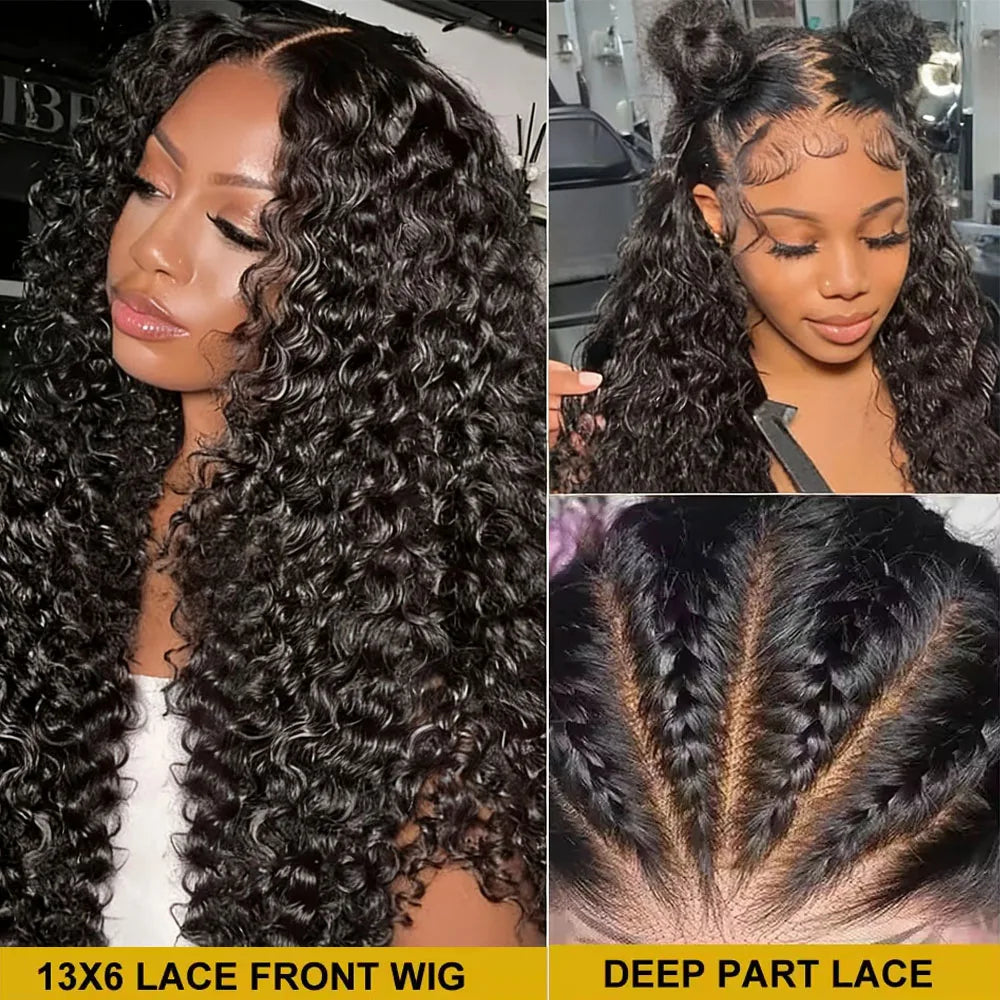 HD Transparent Jerry Curly Lace Front Human Hair Wig