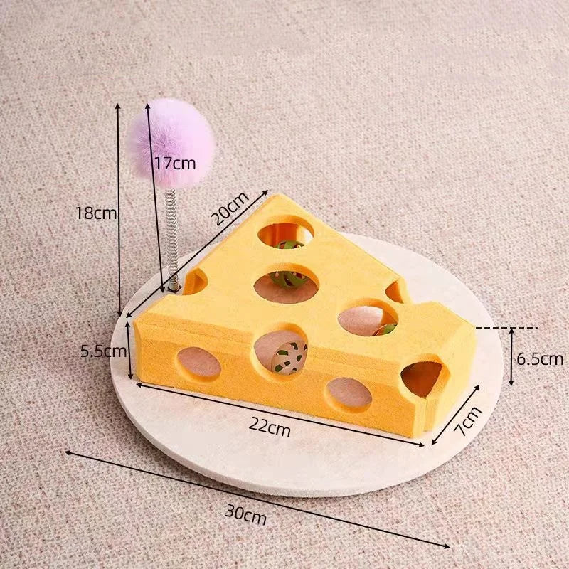 Cat Puzzle Maze Toy – Interactive Felt Box with Bell Ball for Kittens